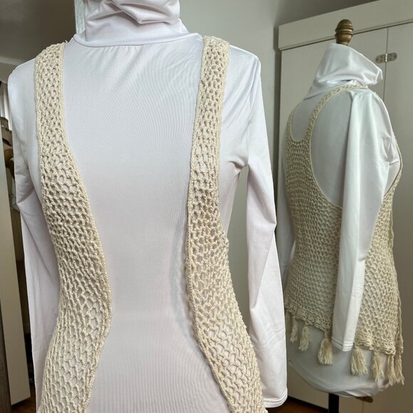 Knit Vest  – Hand-made, no seams, exaggerated armholes, - Picture 1 of 7